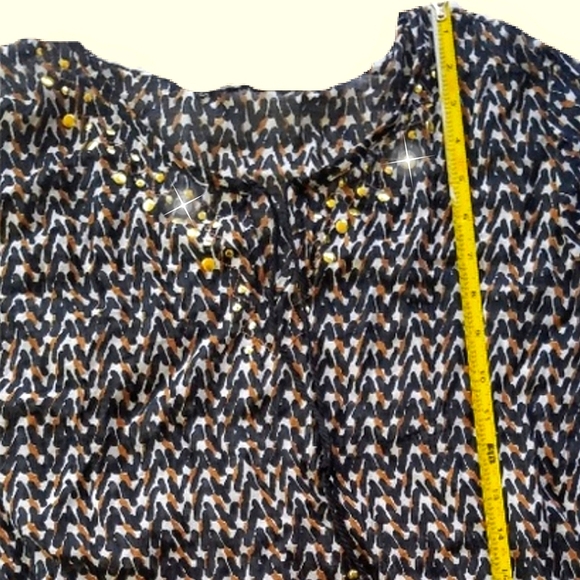 Plus size Top w/ Gold Studs & Black Tassels - Picture 17 of 17